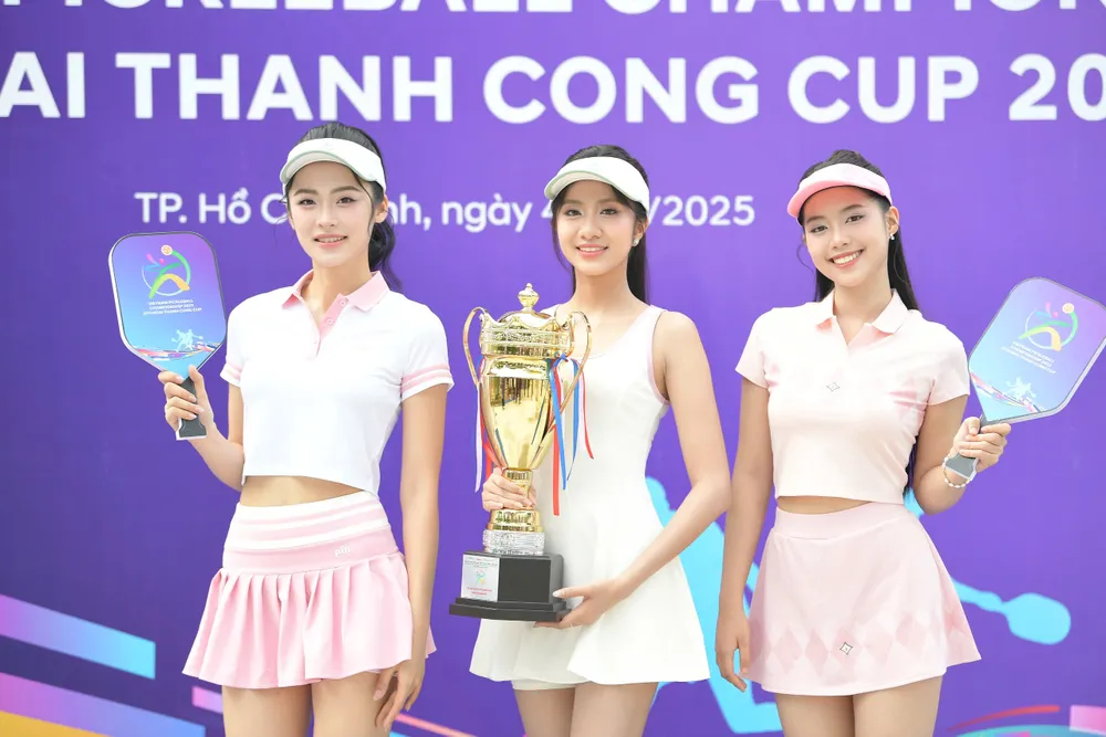 Hoa hậu và các á hậu Hoa hậu Việt Nam 2024 dự khai mạc Giải Pickleball Việt Nam - Cúp Hyundai Thành Công 2025.