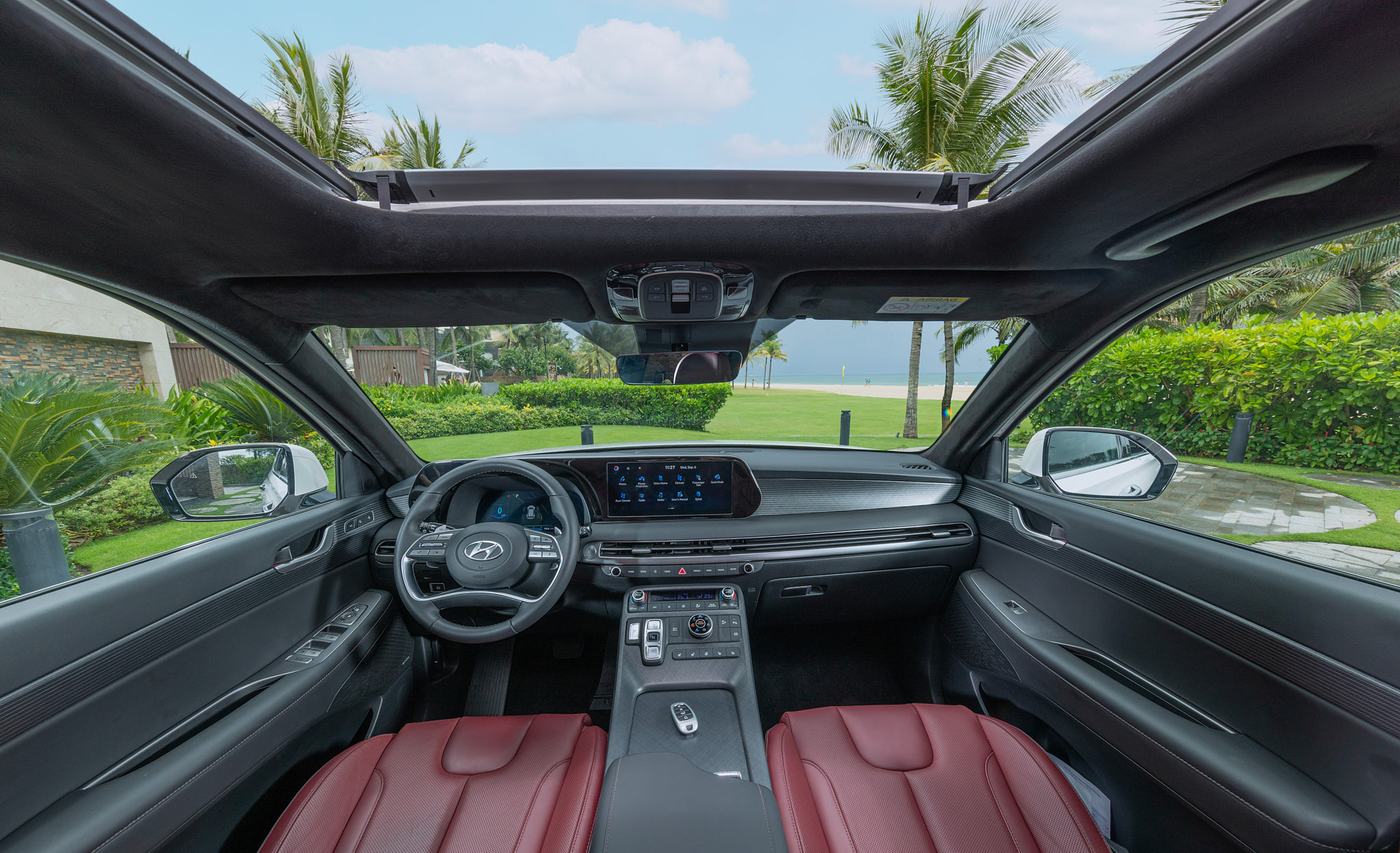 Hyundai Palisade Máy Dầu Giảm Giá Sốc: Ngang Tầm SUV Hạng D, Thách Thức Ford Everest 2 Khoang nội thất của Palisade được nhiều người khen ngợi.