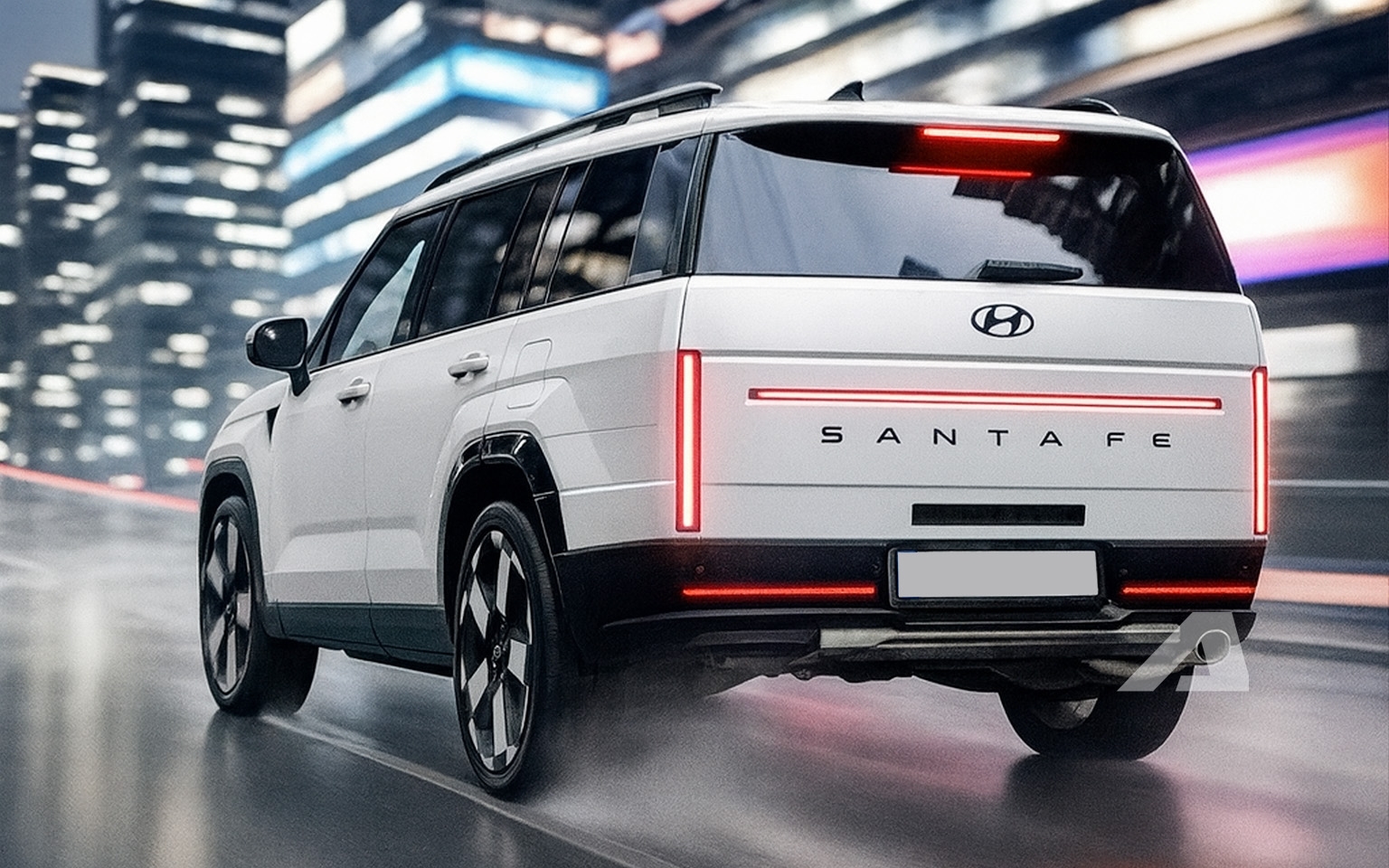 Hyundai Santa Fe Facelift 2027: Lột Xác Thiết Kế, Bỏ Đèn Chữ H Và Có Bản Chạy Điện EREV 7 hyundai santa fe facelift render 3 1769567019650 17695670199141654250640