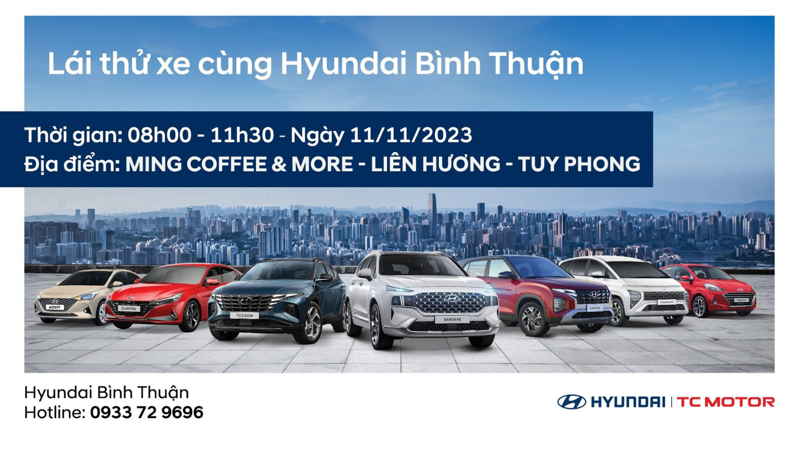 Lái thử các dòng xe Hyundai tại Tuy Phong