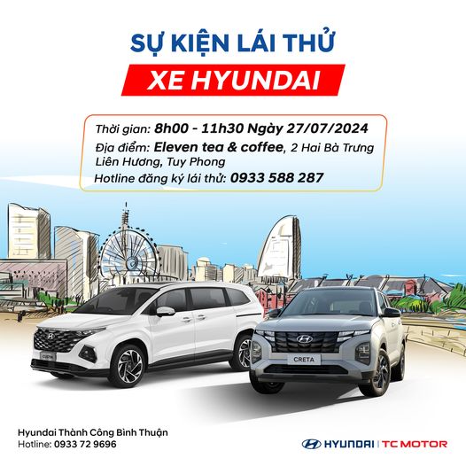 Lái thử xe Hyundai tại Tuy Phong