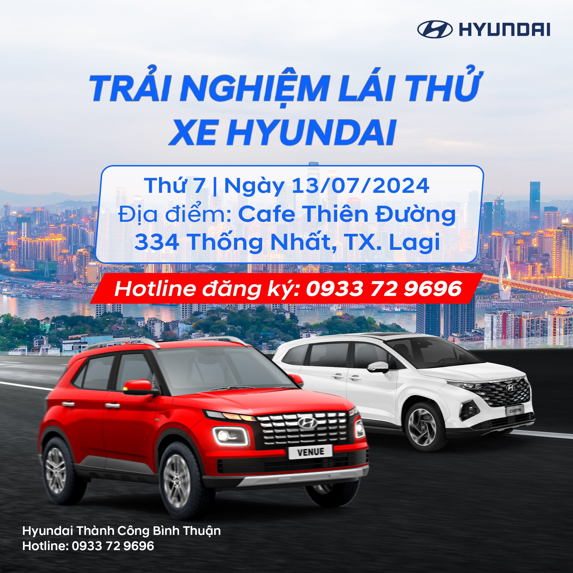 Lái thử xe Hyundai tại Lagi