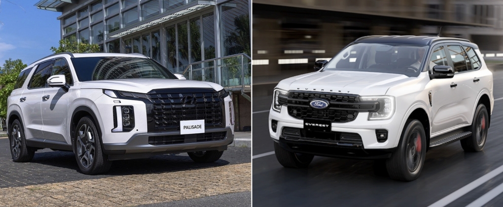 So sánh Hyundai Palisade và Ford Everest