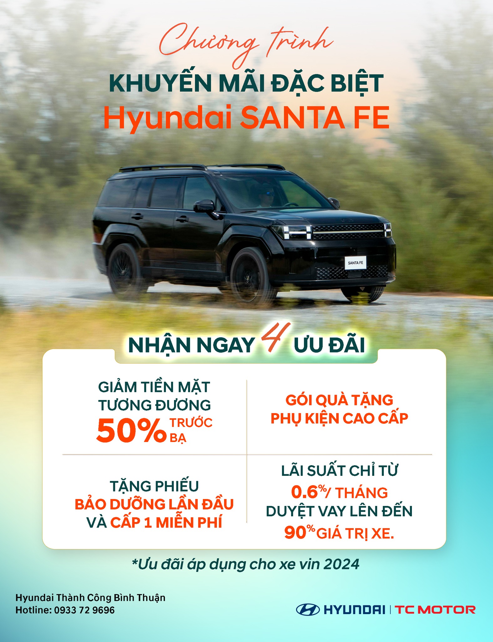 chương trình khuyến mãi đặc biệt Hyundai Santa Fe